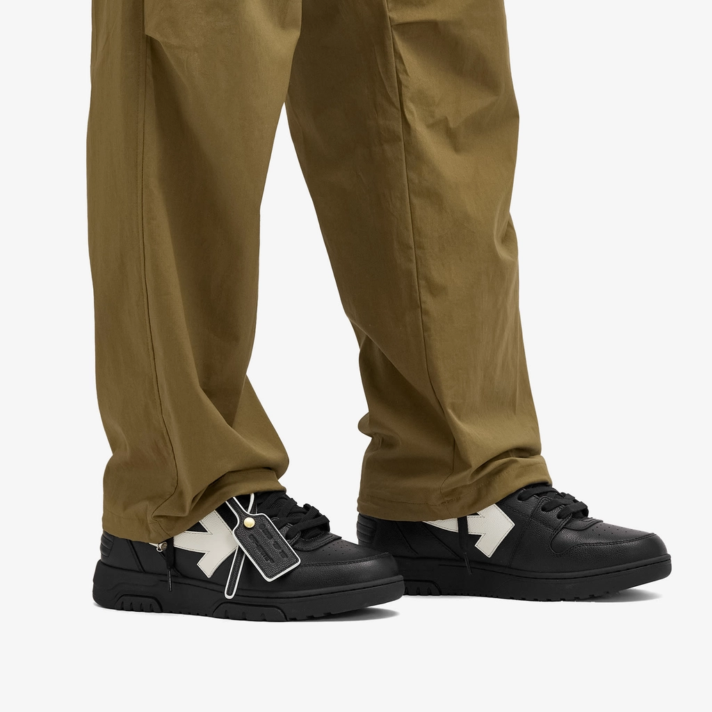 Off White Men's Out Of Office Leather Sneaker Black